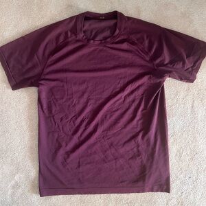 Men's Burgundy Exercise T-Shirt